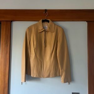 Pamela McCoy Leather Jacket, Camel color, XS